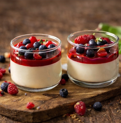 Panna Cotta aux fruits rouges