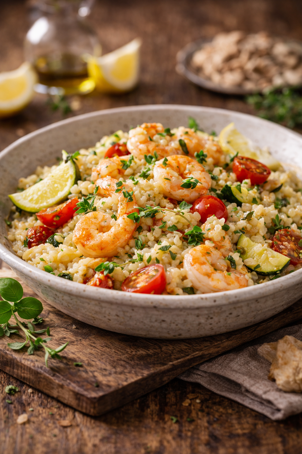 Risotto crémeux aux crevettes & citron